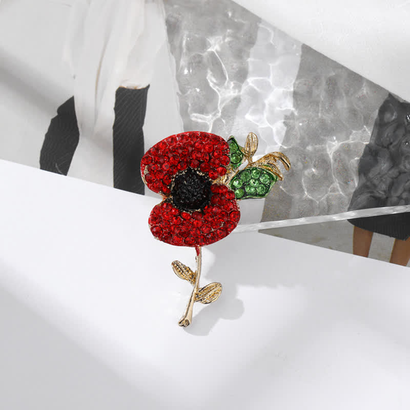 Women's Alive Poppy Safflower Brooch - image 4