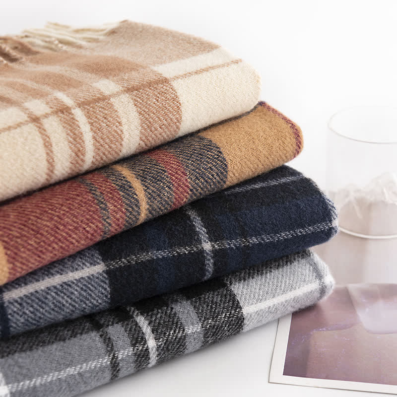 Women's Classic Winter Warm Plaid Scarf - image 3