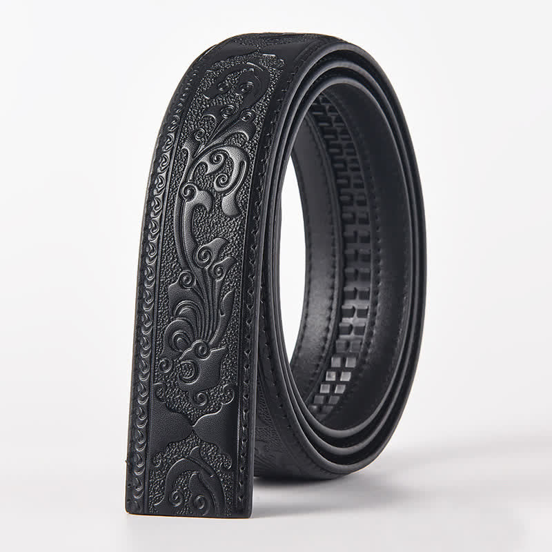 Men's DIY Eagle Flag Automatic Buckle Leather Belt - Eagle - Black Carved Pattern Belt (40) - image 5