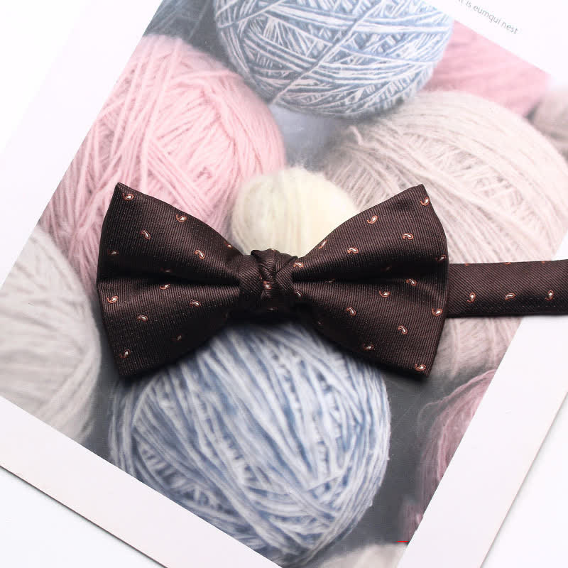 Men's Antique Yarn-dyed Jacquard Bow Tie - # 10 - image 13