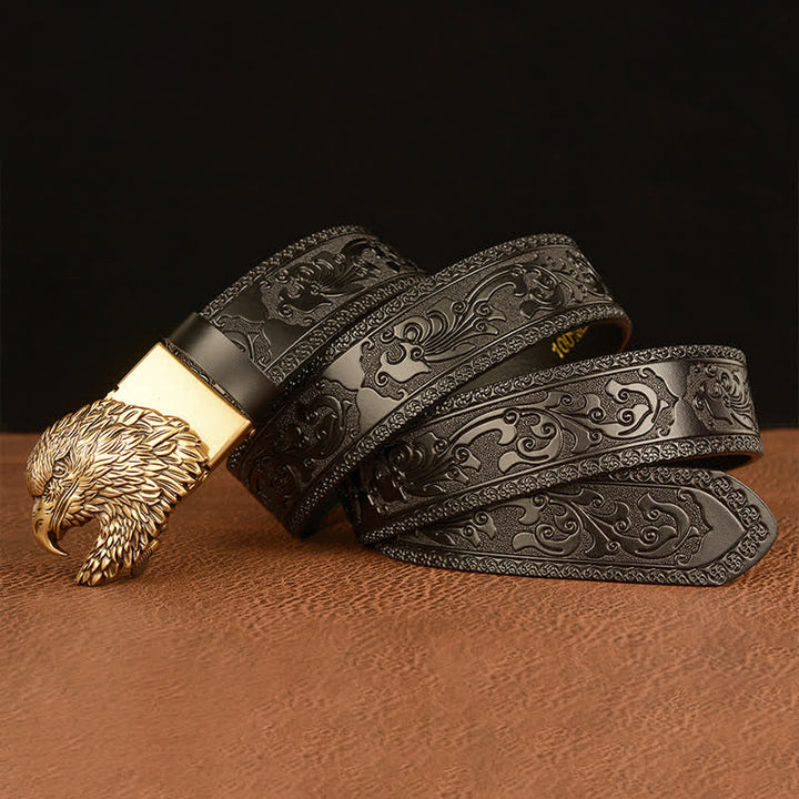 Men's Three-dimensional Eagle Head Leather Belt - image 11