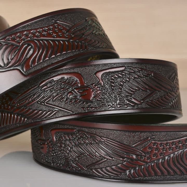 Men's Mighty Eagle Sharp Claw Automatic Buckle Leather Belt - image 5