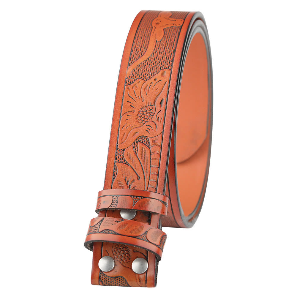 Men's DIY American Flag Cowboy Buckle Leather Belt - image 20