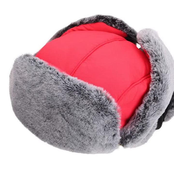 Unisex Outdooor Aviator Cap Faux Fur Trapper Hat Set - image 12