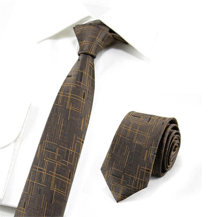 Men's Cool Modern Dazzeling Line Slim Necktie - image 10