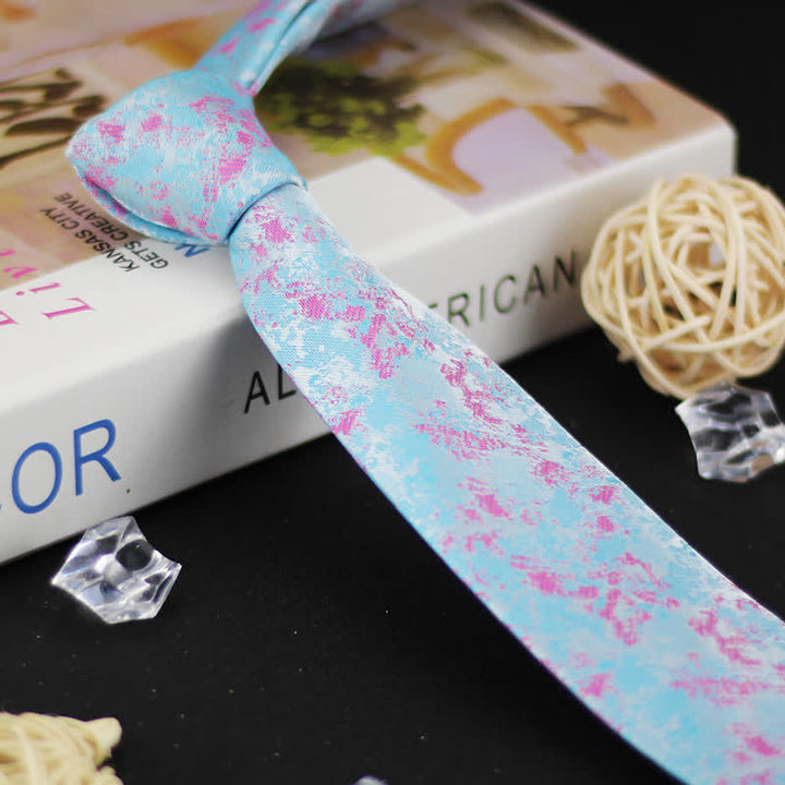 Men's Fresh Splash Graffiti Necktie - SkyBlue - image 2