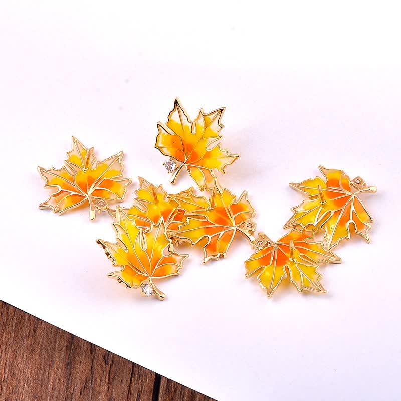Women's Autumn Gold Maple Leaf Brooch - image 1
