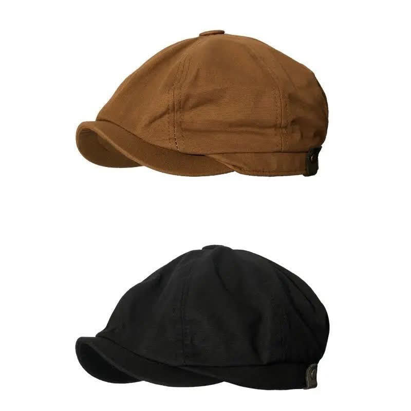 British Newsboy Cotton Octagonal Beret Cap - image 2