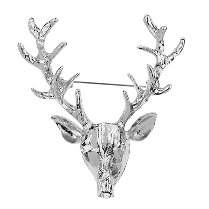 Men's Antler Stag Head Brooch - image 7