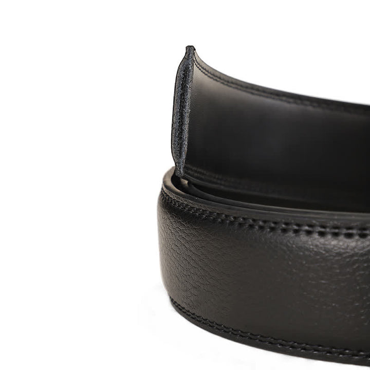 Men's Classy Sliding Buckle Ratchet Leather Belt - image 4