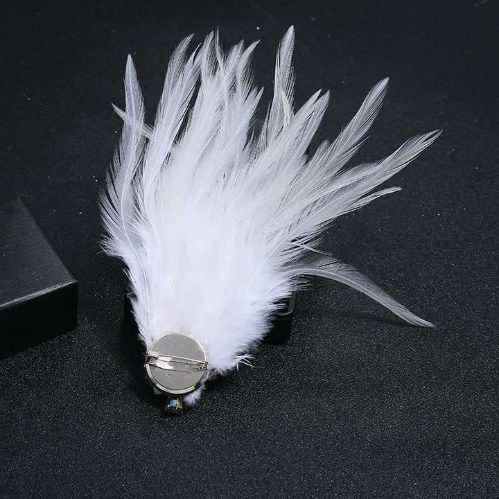 Women's Luxury Crystal Branch Snowflake Feather Brooch - image 3