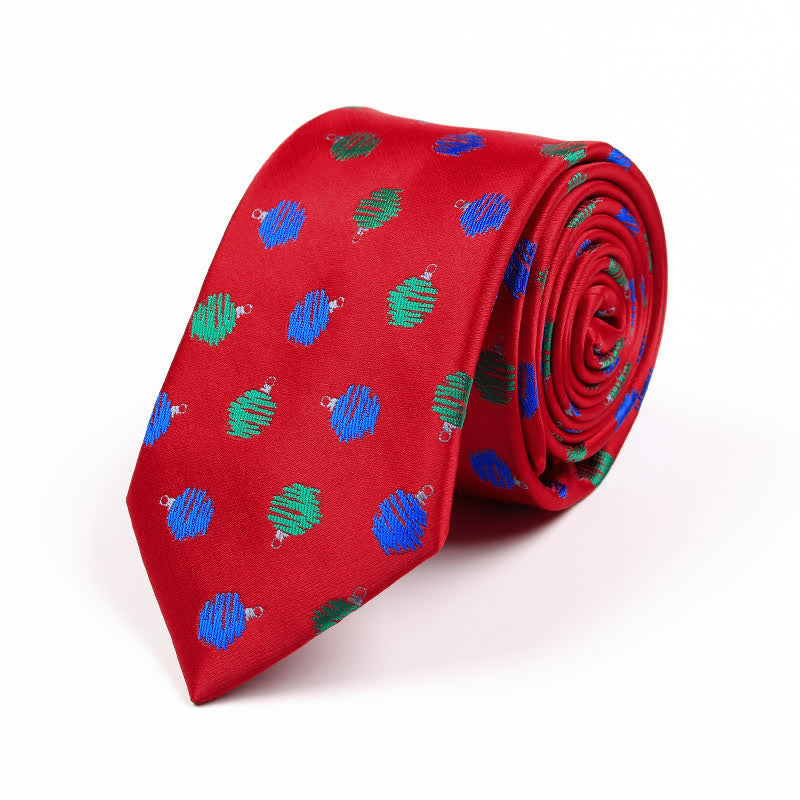 Men's Novelty Christmas Santa Vibe Element Necktie - Red Candy - image 13