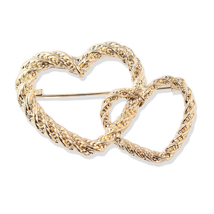 Women's Double Love Heart To Heart Brooch - image 6