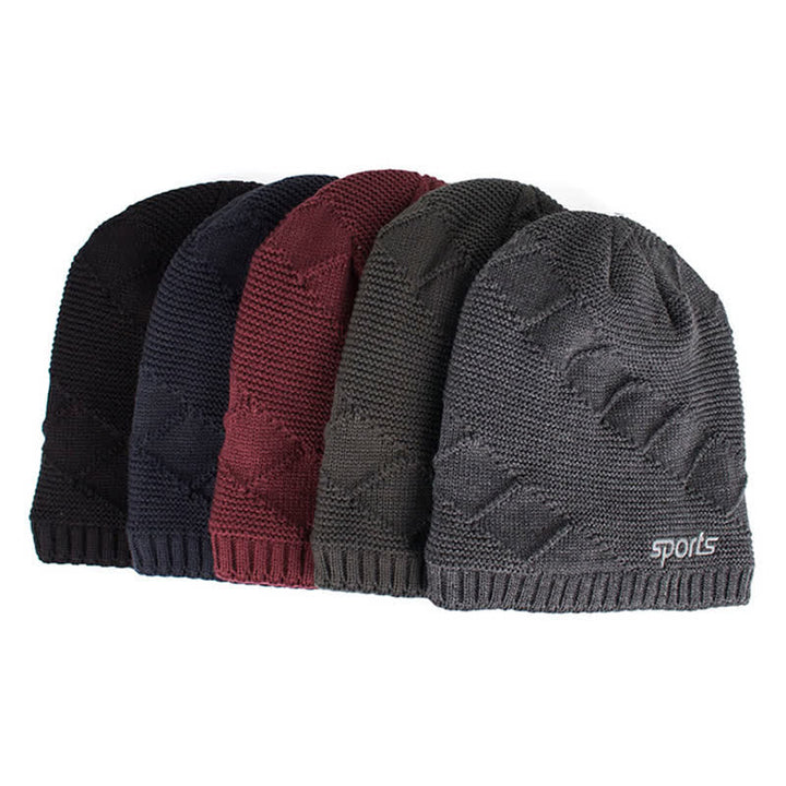Casual Winter Solid Color Pile Knitted Hat - image 1