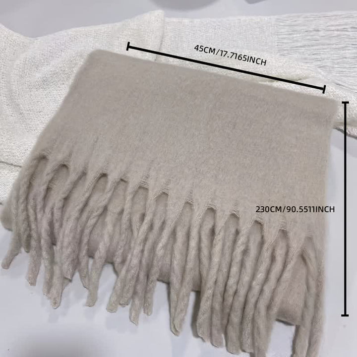 Women's Chunky Thickened Solid Color Soft Scarf - image 11