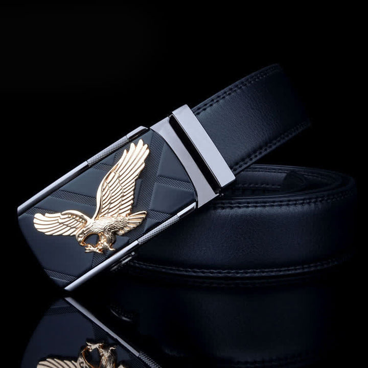 Men's Animal Eagle Automatic Buckle Leather Belt - image 11