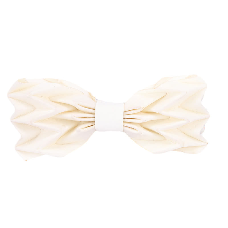 Men's Creative Environmental Kraft Paper Bow Tie - White - image 21