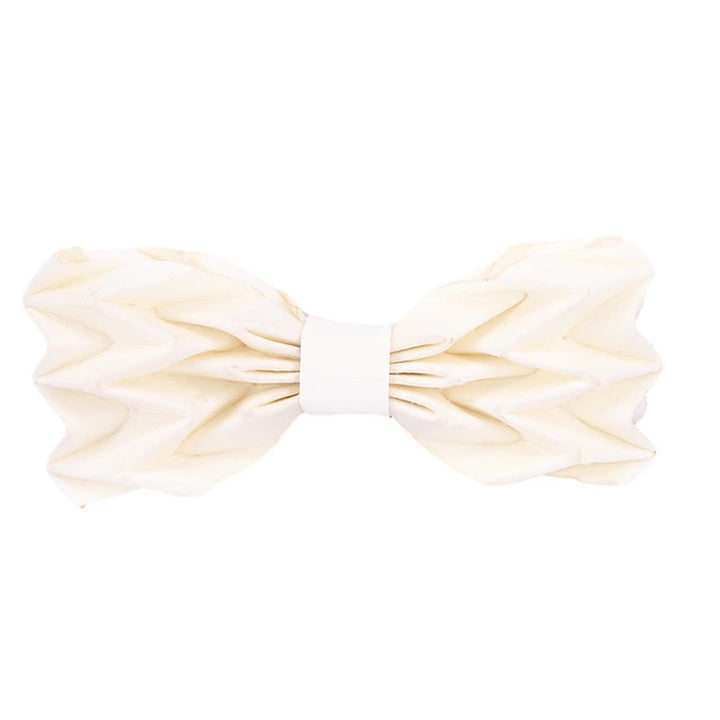 Men's Creative Environmental Kraft Paper Bow Tie - White - image 21
