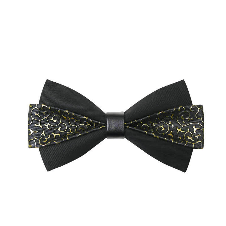 Men's Flame PU Leather Bow Tie - Gold - image 4