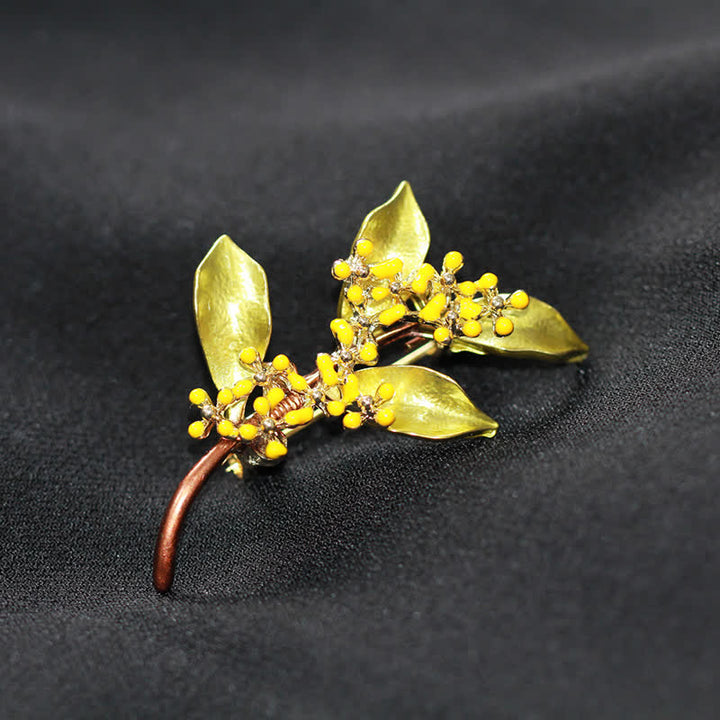 Women's Fragrans Leaves Branch Brooch - image 3
