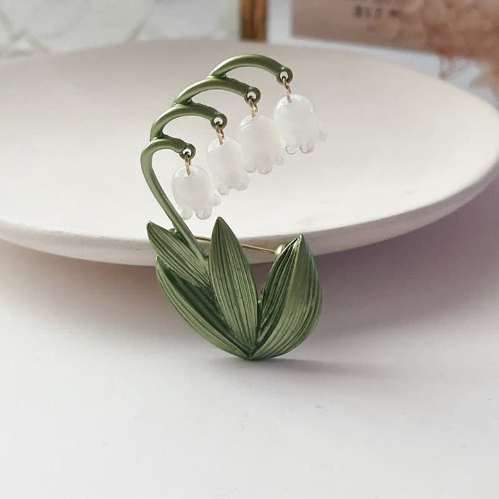 Women's Pure White Lily Of The Valley Brooch - image 3