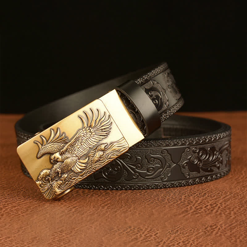 Men's Eagle Expanded Its Wings Leather Belt - image 11