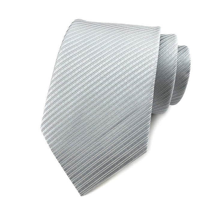 Men's Solid Color Discreet Twill Work Necktie - White - image 7