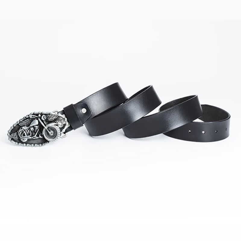 Men's Punk Locomotive Motorcycle Leather Belt - image 4