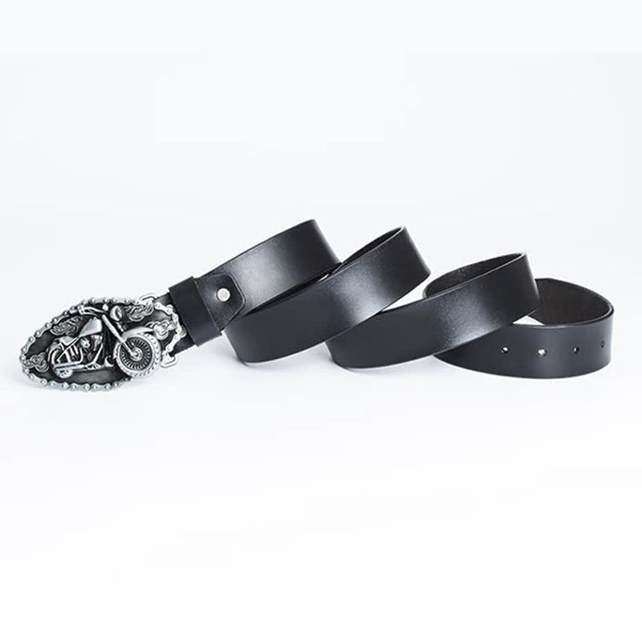 Men's Punk Locomotive Motorcycle Leather Belt - image 4