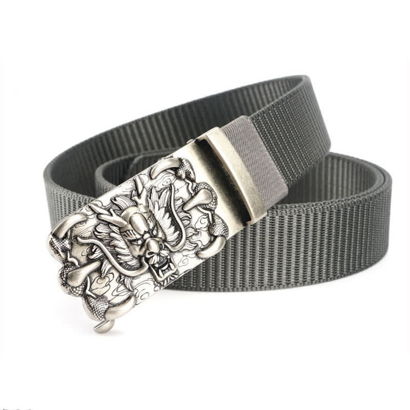 Men's Casual Dragon Decor Nylon Belt - image 0