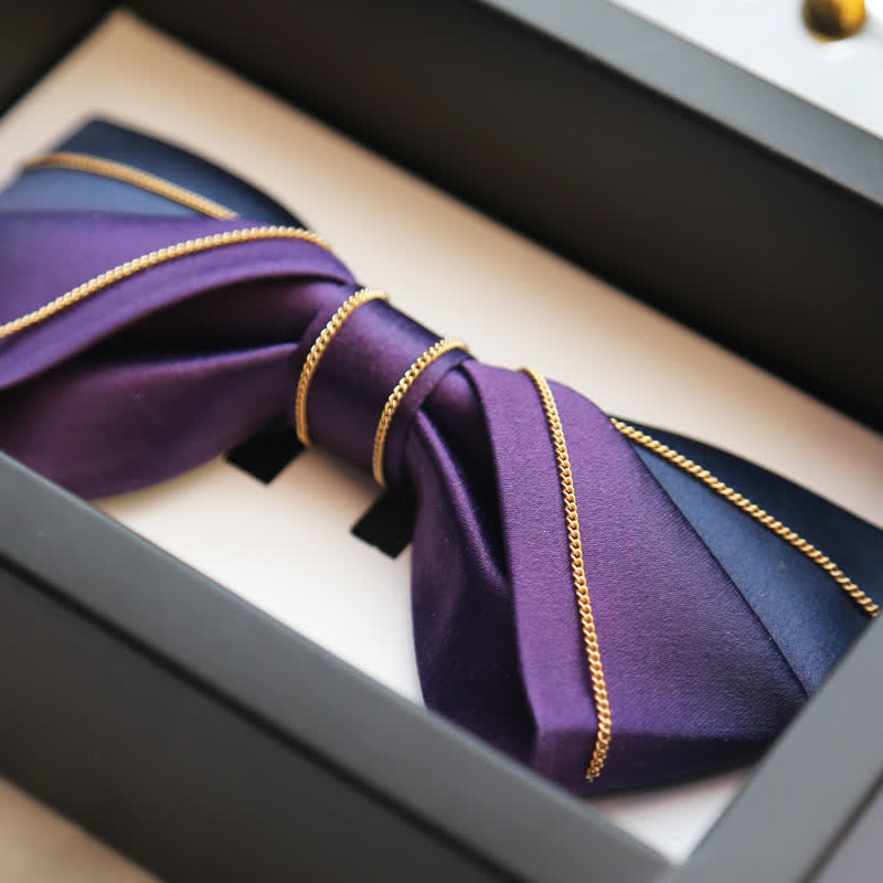 Men's Graudated Pocket Square Twist Bow Tie - Bow Tie - image 0