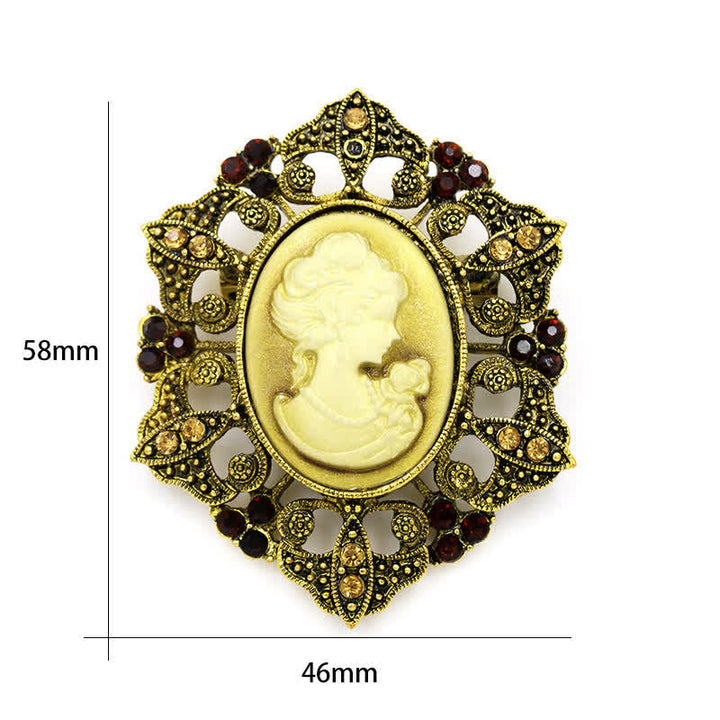 Women's Classic Cameo Victorian Brooch - image 5