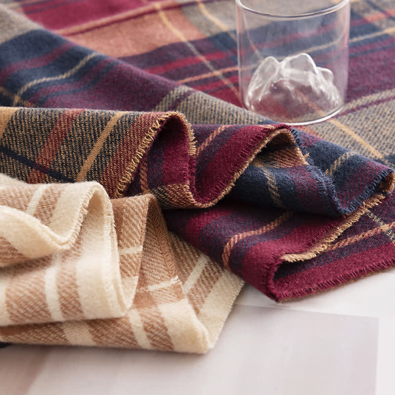 Women's Classic Winter Warm Plaid Scarf - image 4