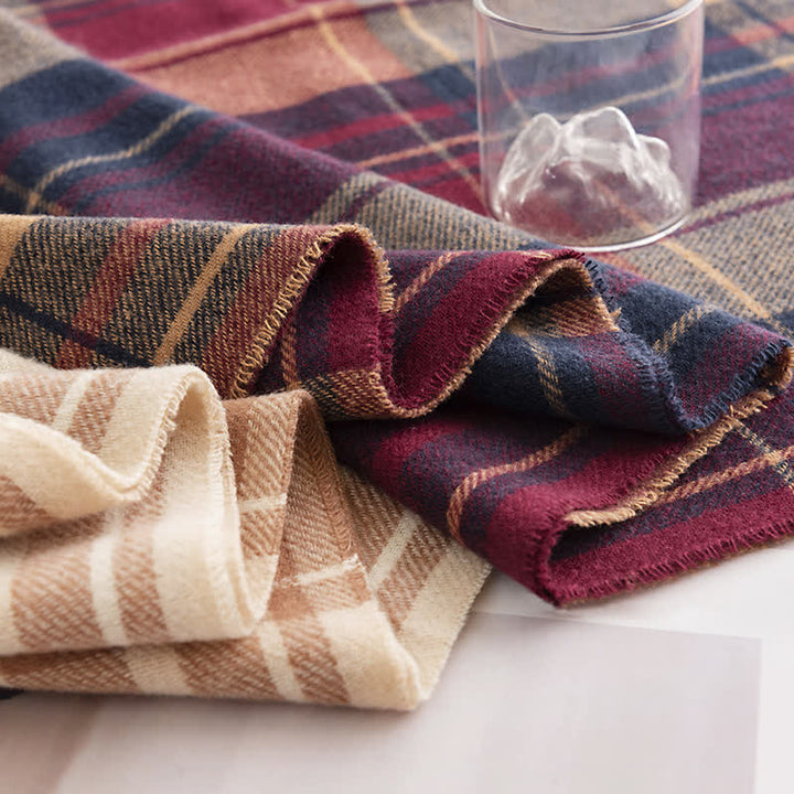 Women's Classic Winter Warm Plaid Scarf - image 4