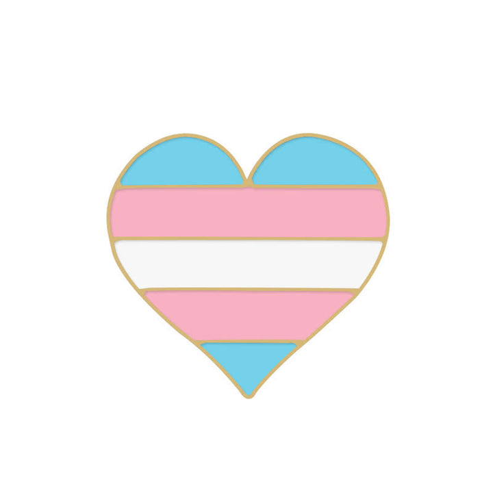 6Pcs Pride Day Pink & Blue Rainbow Flag Brooch - image 11