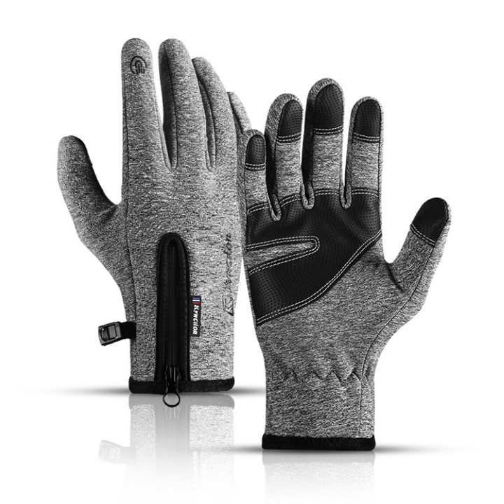 Outdoor Cycling Waterproof Zipper Tactical Gloves - Gray - XL - image 14