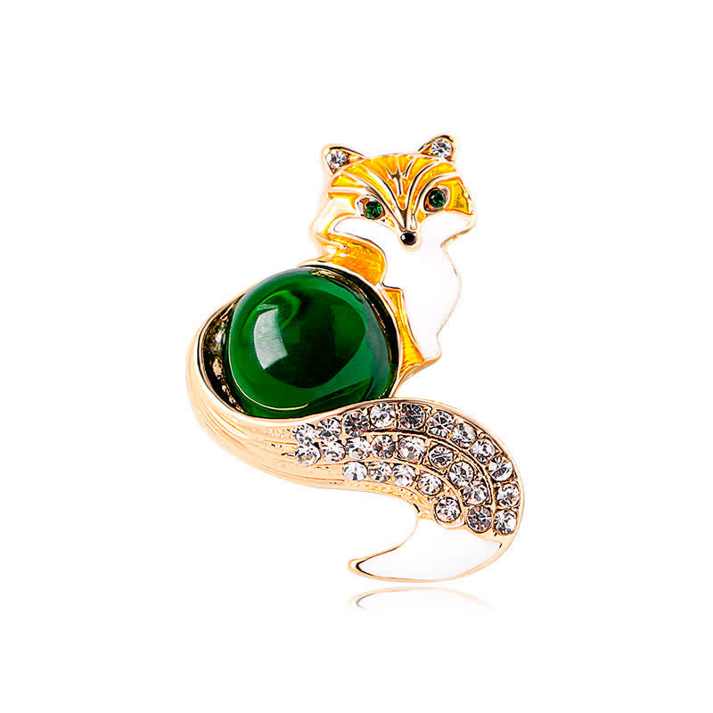 Women's Glaze Enamel Fox Brooch - image 2