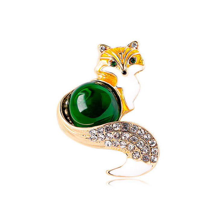 Women's Glaze Enamel Fox Brooch - image 2