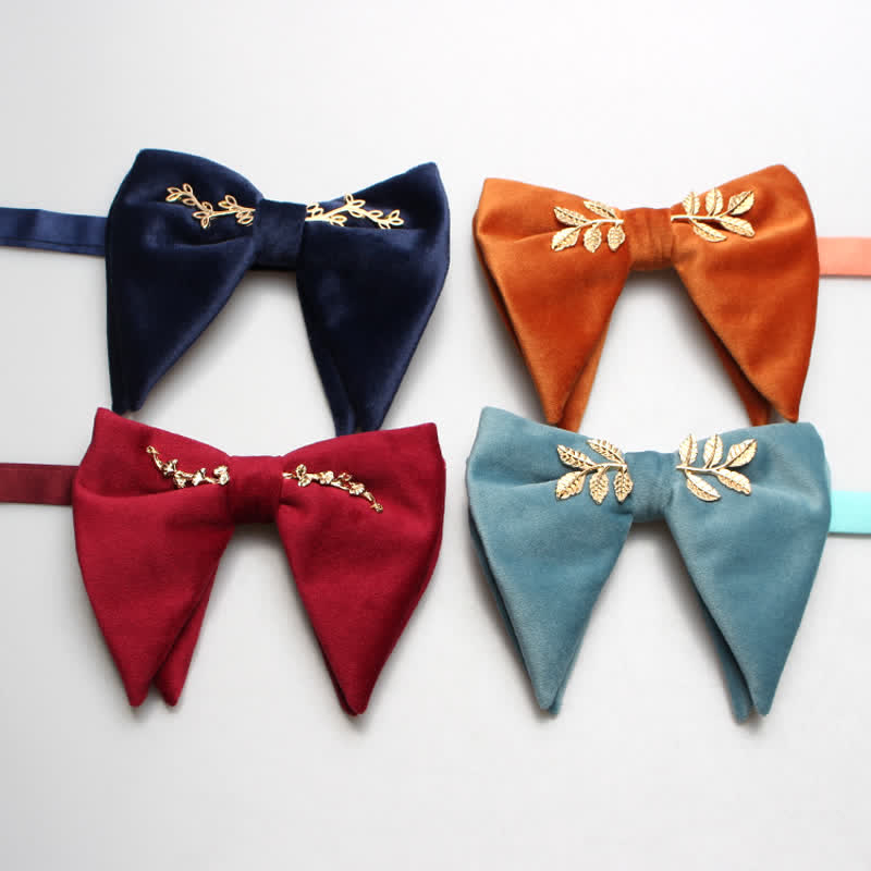 Men's Charming Velvet Oversized Pointed Bow Tie - image 8