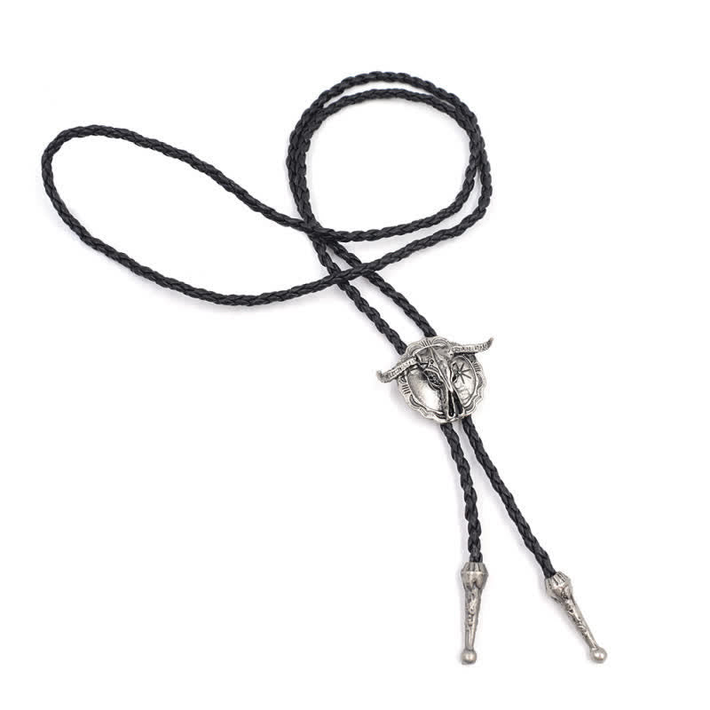 Wild Western Rodeo Bull Head Bolo Tie - image 2