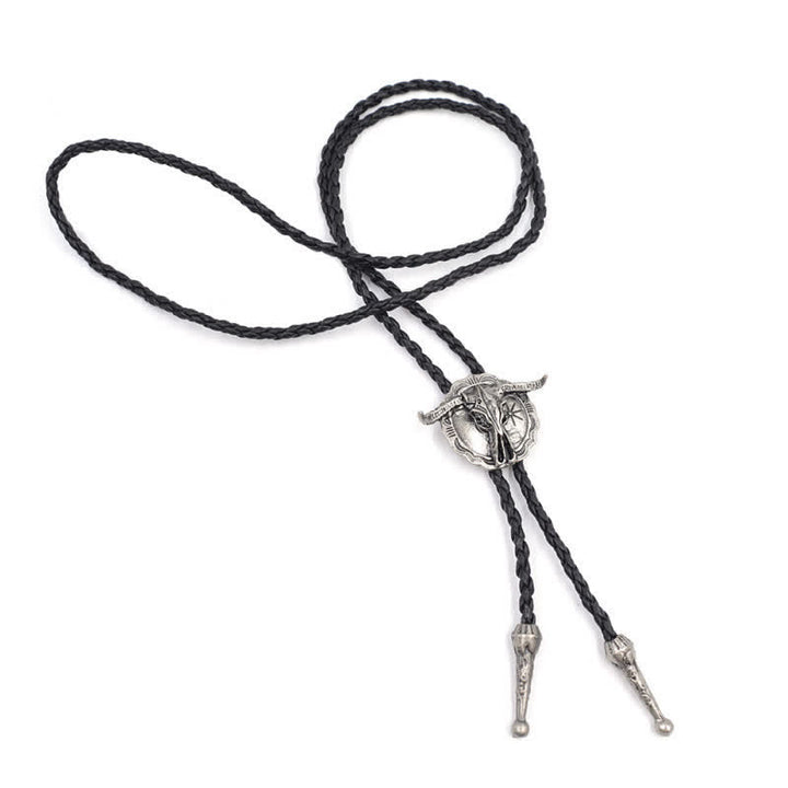 Wild Western Rodeo Bull Head Bolo Tie - image 2
