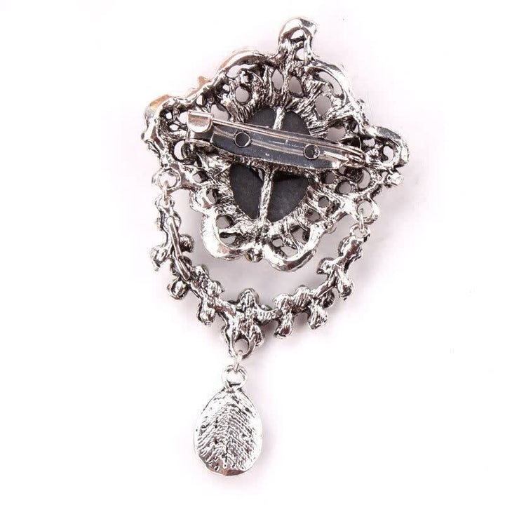 Women's Maiden Cameo Teardrop Brooch - image 6