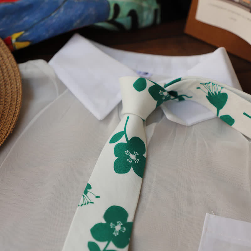 Men's Elegant Floral Skinny Necktie - image 8