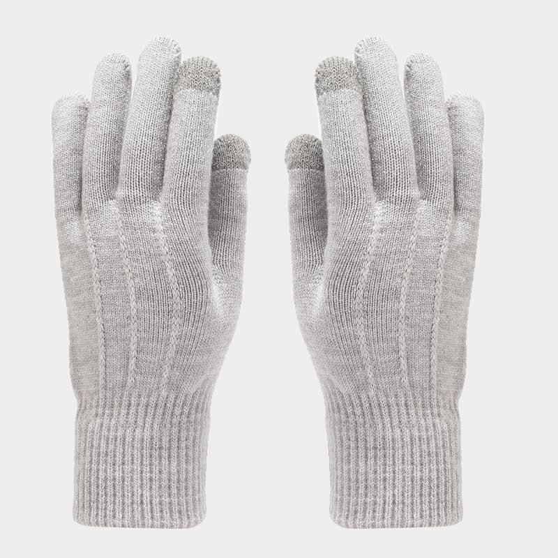 3Pcs Unisex Classic Versatile Hat Scarf Gloves Set - image 23