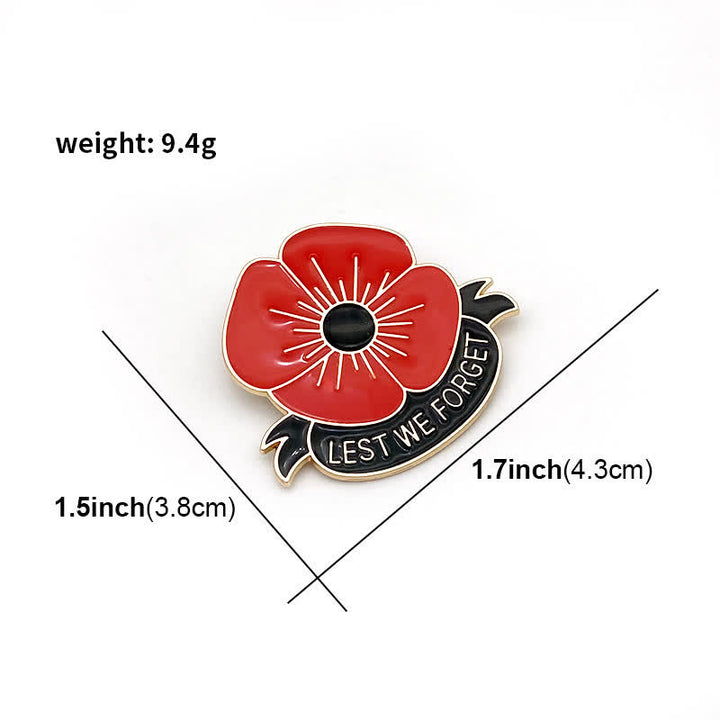 3Pcs Unisex Lest We Forget Poppy Brooch - image 6