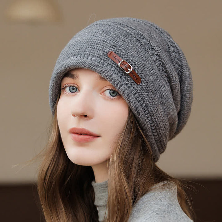 Women's Packable Winter Cap Pile Knitted Hat - Gray - M (22 1/2"-22 7/8") - image 3