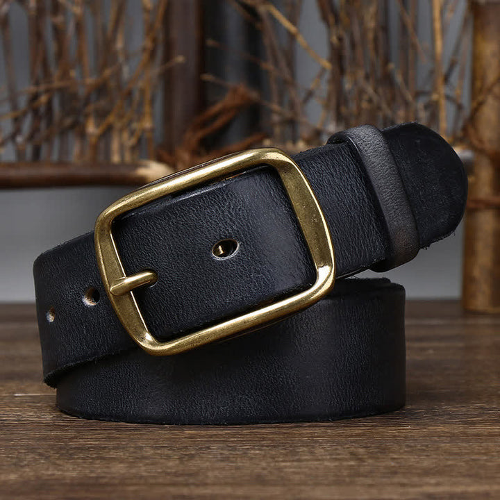 Men's Chic Distressed Cracked Leather Belt - image 5