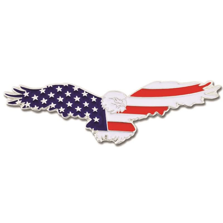 Men's Enamel American Flag Vulture Brooch - image 5