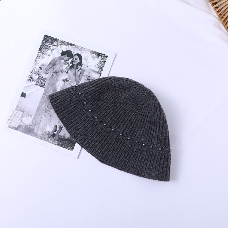 Women's Holiday Vacation Pearl Bucket Hat - Gray - M (22 1/2"-22 7/8") - image 5