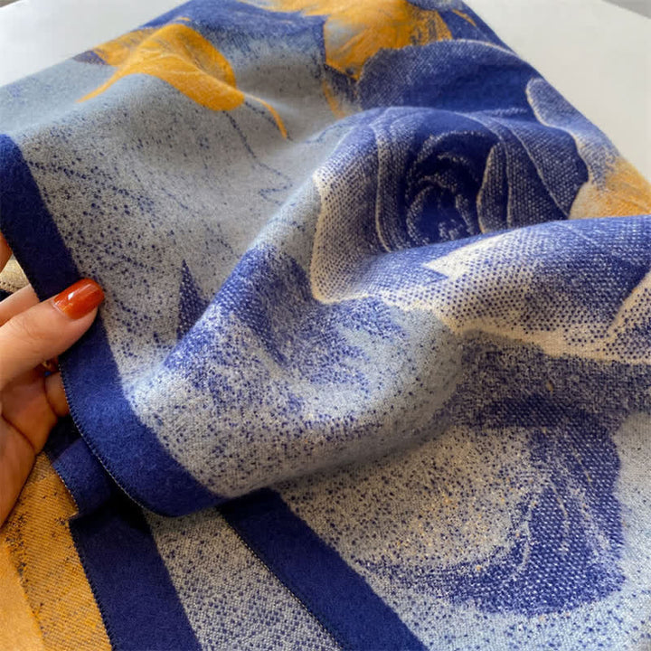 Women's Magnificent Scene Oil Painting Thickened Scarf - image 10